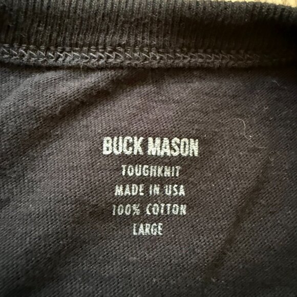 Buck Mason Toughknit™ 90s Boxy Tee in Vintage Black - Picture 4 of 4